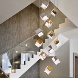 Plafonniers de pavillon à suspension en verre créatifs