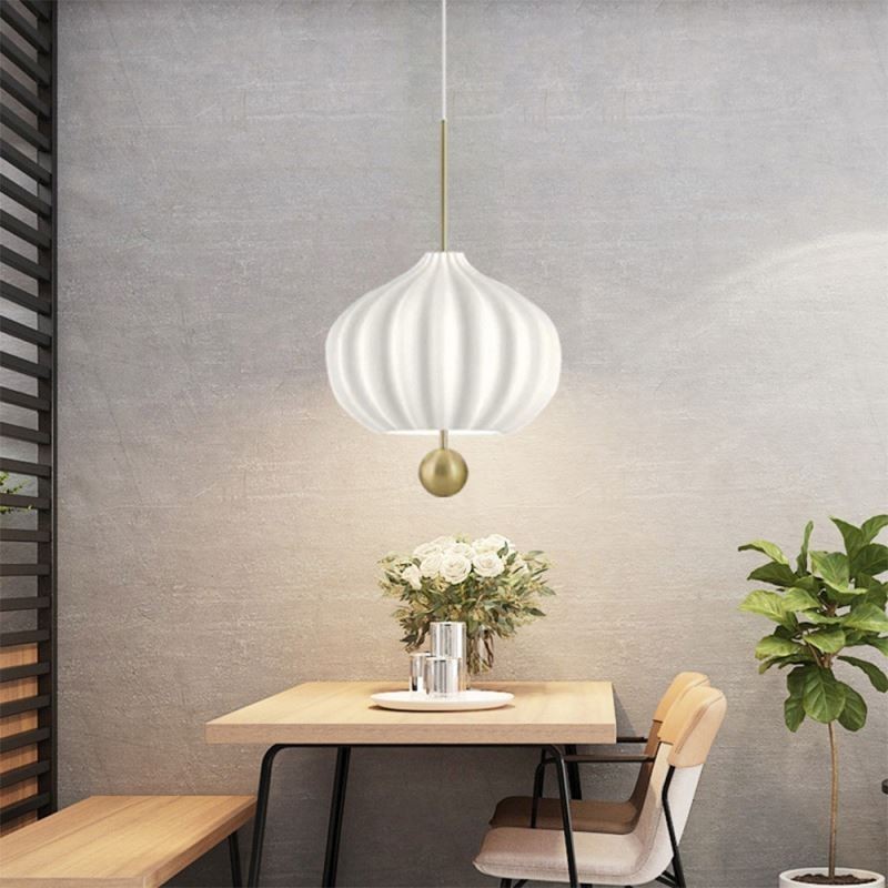 Suspension moderne en verre blanc en forme de boule, plafonnier minimaliste
