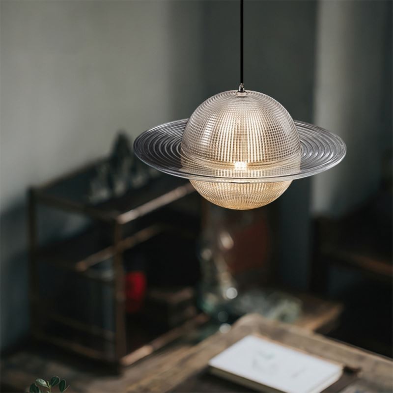 Plafonnier moderne en forme de suspension en verre