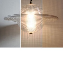 Plafonnier moderne en forme de suspension en verre