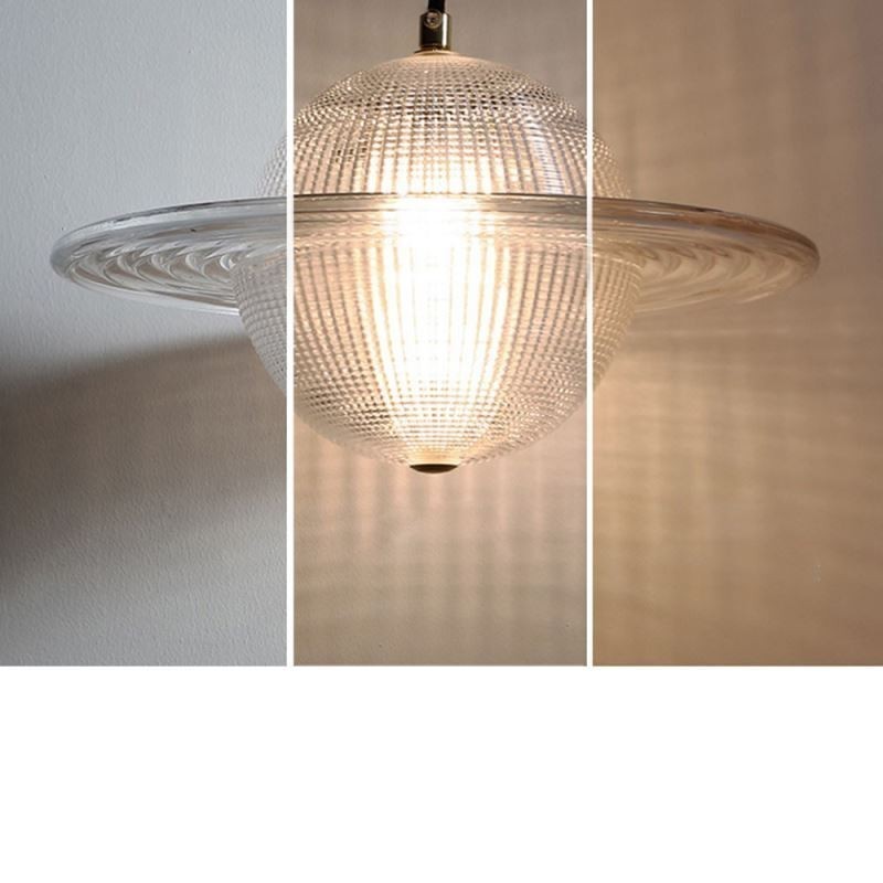 Plafonnier moderne en forme de suspension en verre