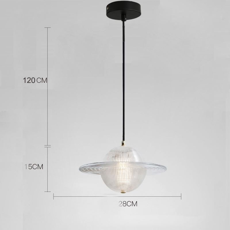 Plafonnier moderne en forme de suspension en verre