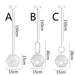 Suspension moderne en verre, éclairage domestique créatif