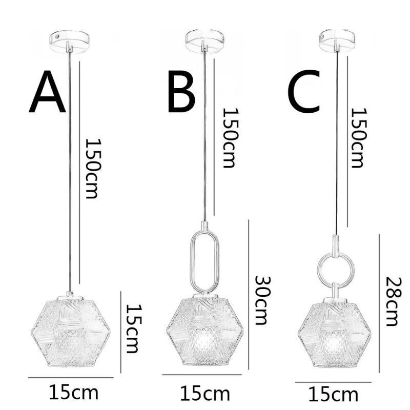 Suspension moderne en verre, éclairage domestique créatif