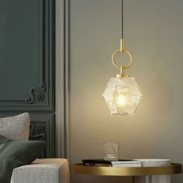 Suspension moderne en verre, éclairage domestique créatif