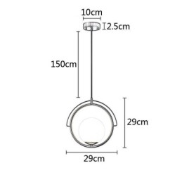 Suspension boule de verre décorative pour la maison