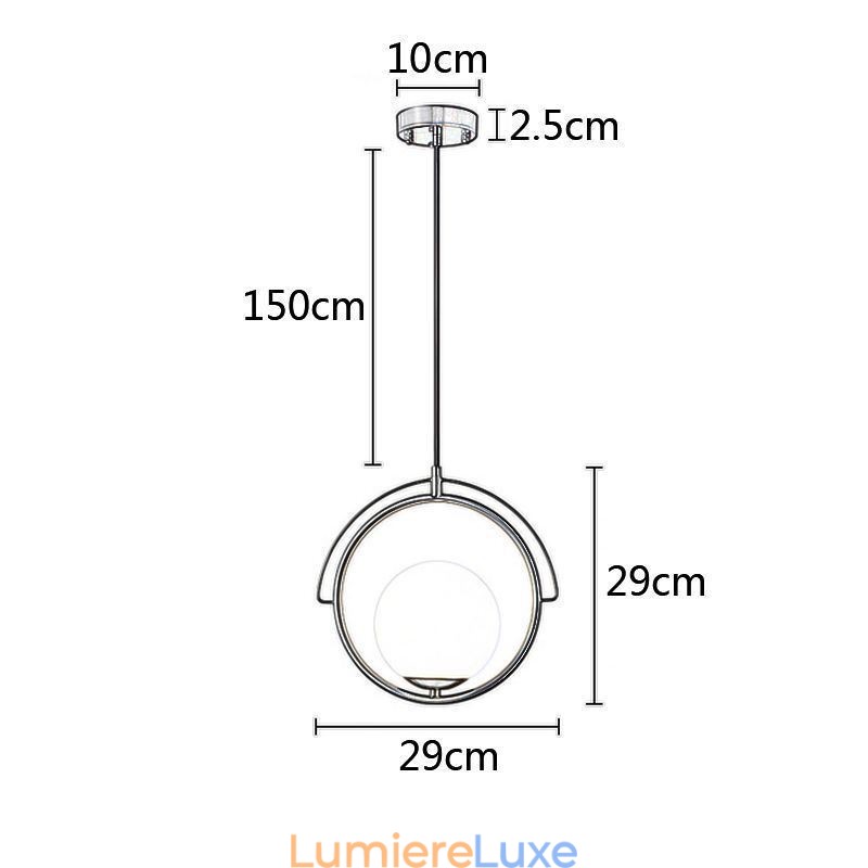 Suspension boule de verre décorative pour la maison