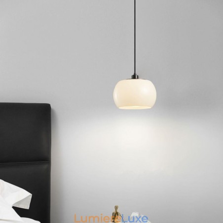 Lampe suspendue moderne en verre au design citrouille Lampe suspendue moderne en verre au design citrouille
