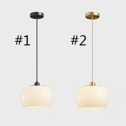 Lampe suspendue moderne en verre au design citrouille