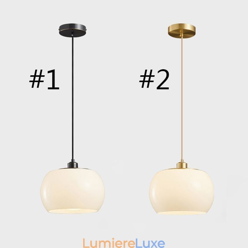 Lampe suspendue moderne en verre au design citrouille