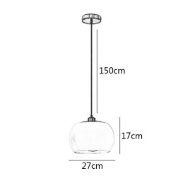 Lampe suspendue moderne en verre au design citrouille