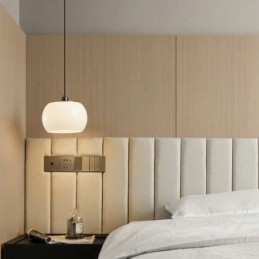 Lampe suspendue moderne en verre au design citrouille