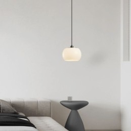 Lampe suspendue moderne en verre au design citrouille