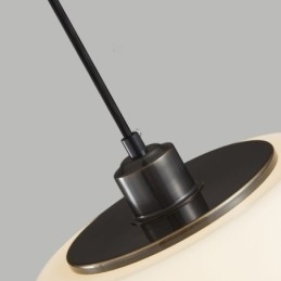 Lampe suspendue moderne en verre au design citrouille