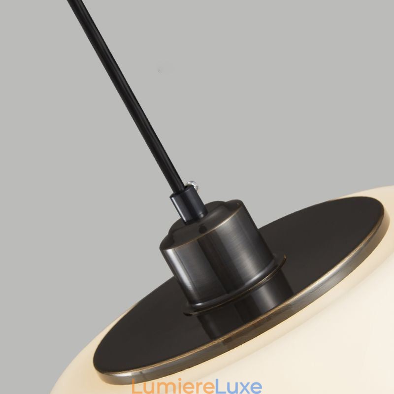 Lampe suspendue moderne en verre au design citrouille