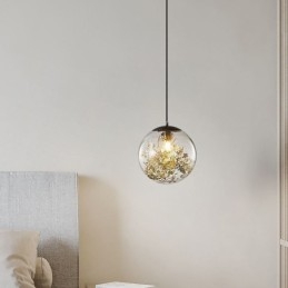 Suspension boule de verre feuilles éclairage de Noël suspendu