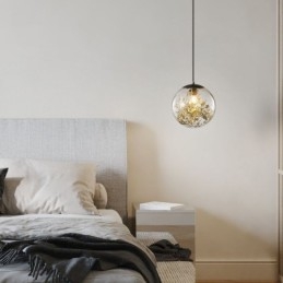 Suspension boule de verre feuilles éclairage de Noël suspendu