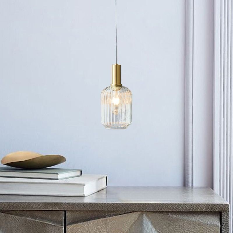 Suspension moderne à une lumière en verre pour îlot