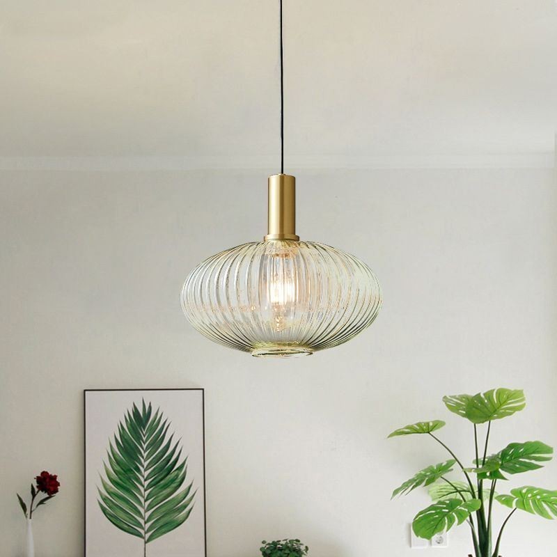 Suspension moderne à une lumière en verre pour îlot