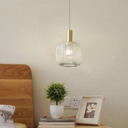 Suspension moderne à une lumière en verre pour îlot