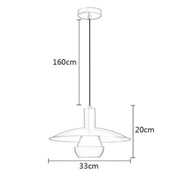 Lampe suspendue à tête unique en or brossé