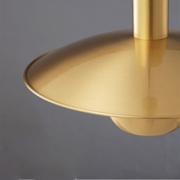 Lampe suspendue à tête unique en or brossé