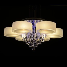 Plafonnier encastré avec télécommande en cristal inclus Moderne Contemporain