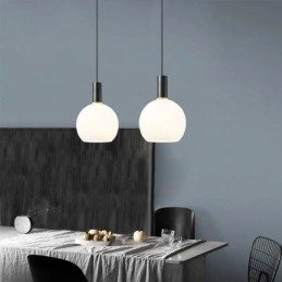 Lampe suspendue simple et moderne en verre
