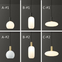 Lampe suspendue simple et moderne en verre