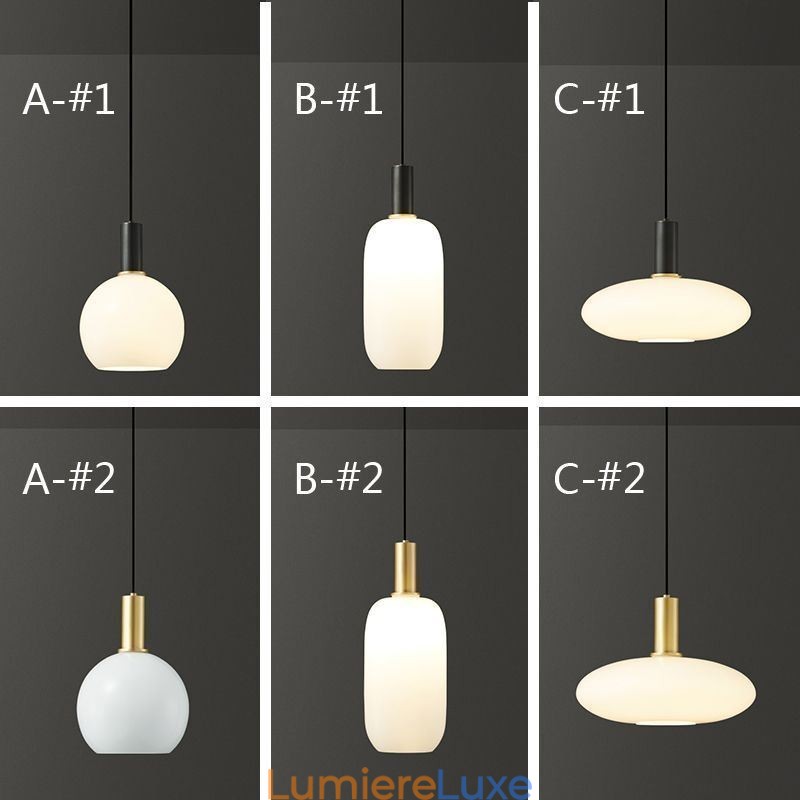 Lampe suspendue simple et moderne en verre