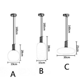 Lampe suspendue simple et moderne en verre