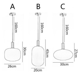 Suspension moderne en verre simple et créative