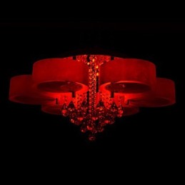 Plafonnier encastré avec télécommande en cristal inclus Moderne Contemporain