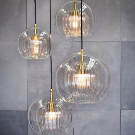 Lampe suspendue moderne en verre à tête unique Lampe suspendue moderne en verre à tête unique