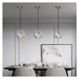 Lampe suspendue moderne en verre à tête unique