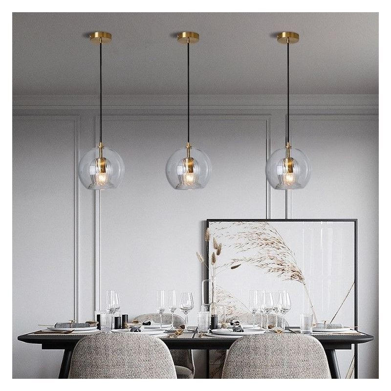 Lampe suspendue moderne en verre à tête unique