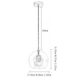 Lampe suspendue moderne en verre à tête unique