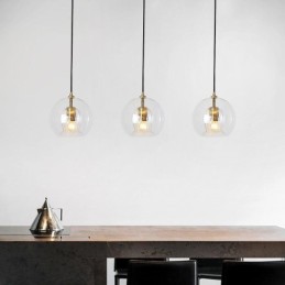 Lampe suspendue moderne en verre à tête unique
