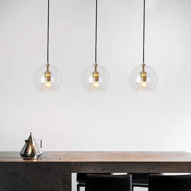 Lampe suspendue moderne en verre à tête unique