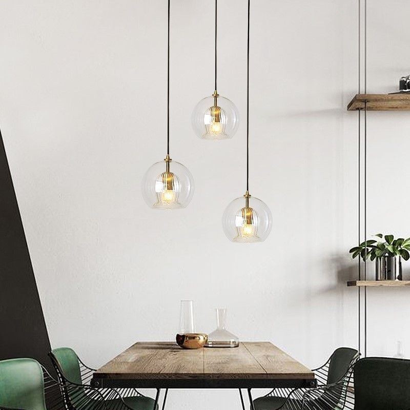 Lampe suspendue moderne en verre à tête unique