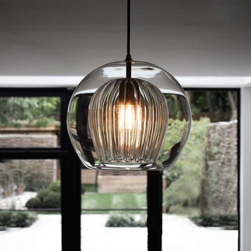 Lampe suspendue moderne en verre à tête unique
