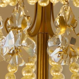 Suspension européenne en verre style post-moderne à feuilles