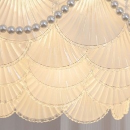 Suspension européenne en verre, élégante suspension festonnée