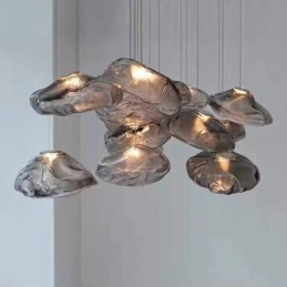 Lustre en verre à suspension nordique créatif