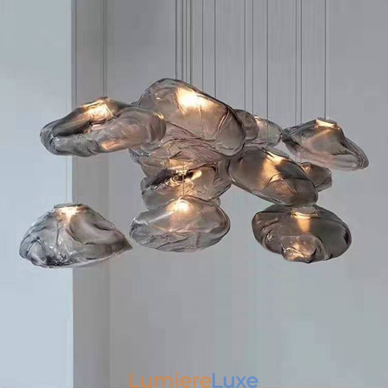 Lustre en verre à suspension nordique créatif