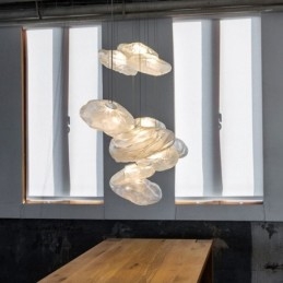 Lustre en verre à suspension nordique créatif