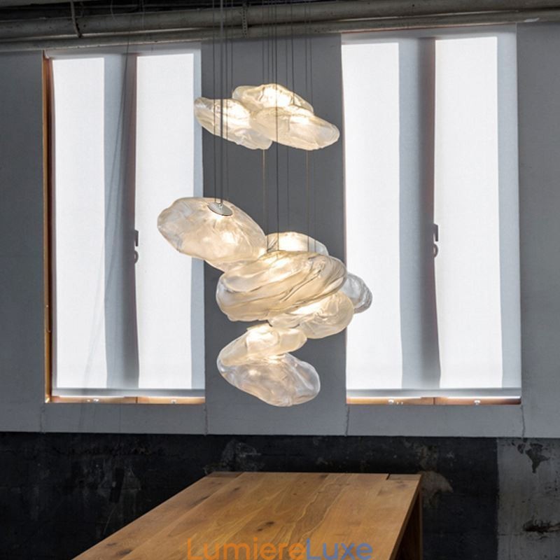 Lustre en verre à suspension nordique créatif