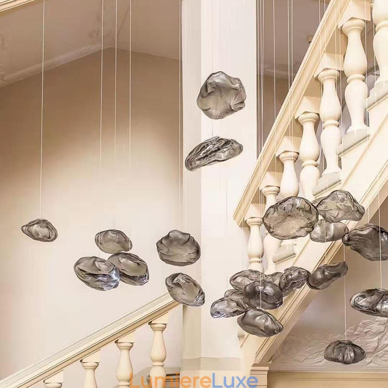Lustre en verre à suspension nordique créatif
