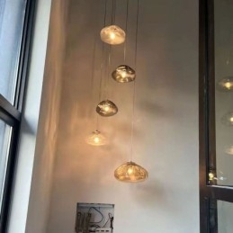Lustre en verre à suspension nordique créatif