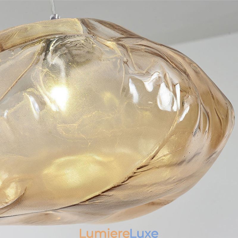 Lustre en verre à suspension nordique créatif